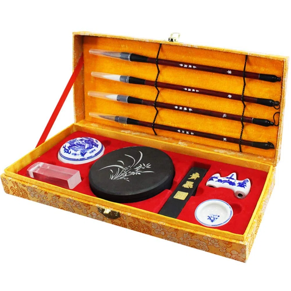 Chinesische Kalligraphie Pinsel Set 10 Stück Professionelle Japanische Sumi Wasser Schreiben & Malen Kanji Geschenk für Anfänger S-F-Z1