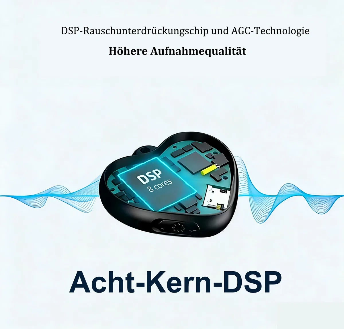 16G Mini abhörgerät Micro Diktiergerät mit Voice Activated Micro Halskette Recorder digital Voice Recorders für Vortrag Vorlesung Interview Meeting Lektion Kleine Aufnahmegerät …