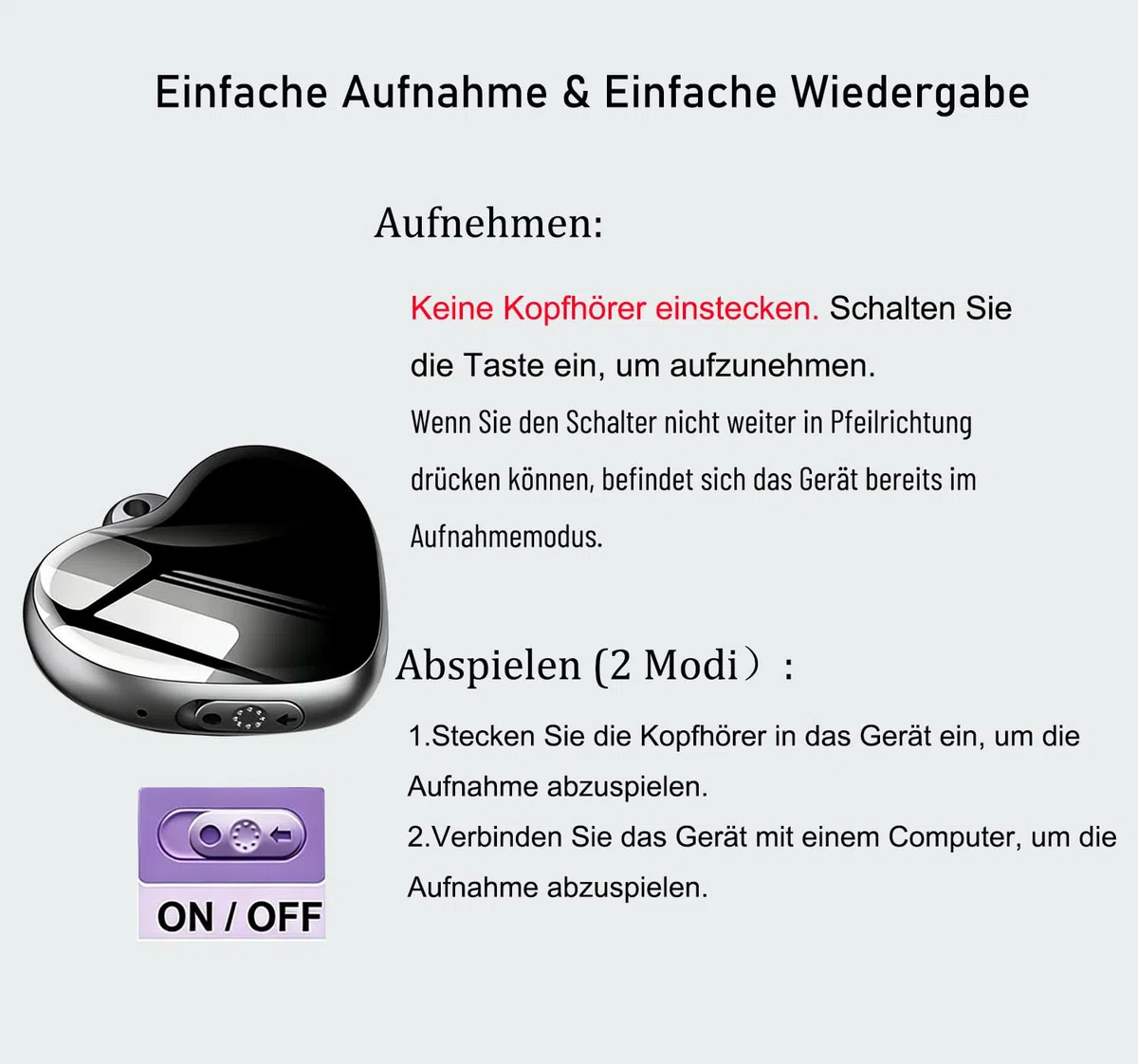 16G Mini abhörgerät Micro Diktiergerät mit Voice Activated Micro Halskette Recorder digital Voice Recorders für Vortrag Vorlesung Interview Meeting Lektion Kleine Aufnahmegerät …