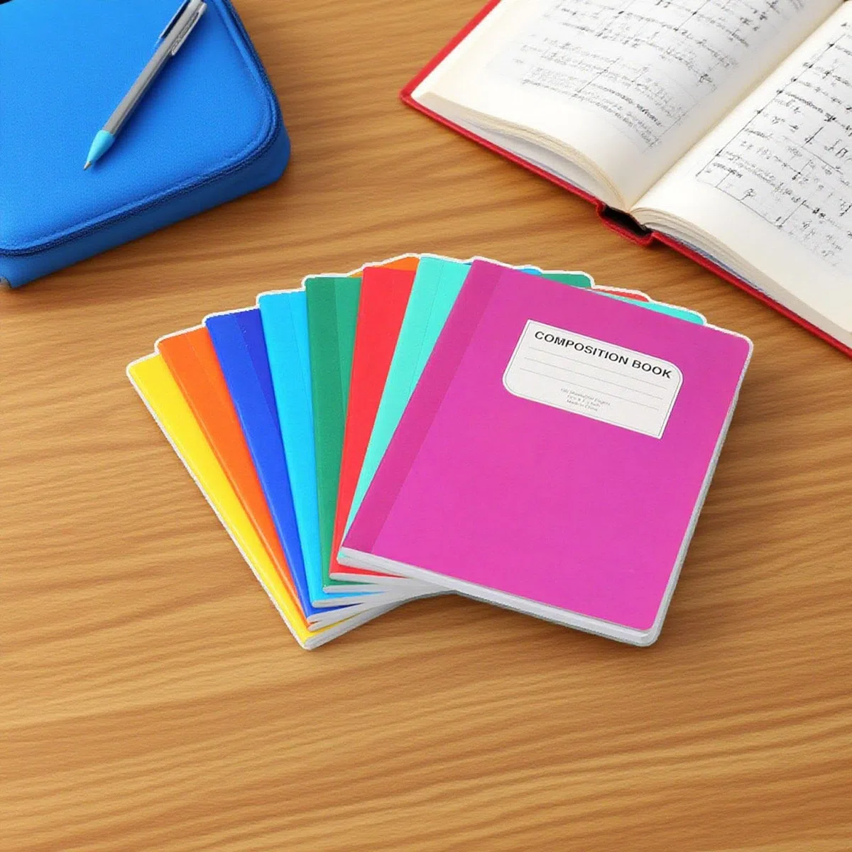8 Stück Notizbuch Tagebuch Merkbuch Schulheft Planer mit Dickem Linierten Papier für Ein Sauberes Schriftbild für Schüler Studenten Und Fachleute B, Einfarbig