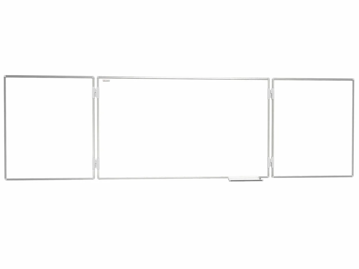 ALLboards Whiteboard Klapptafel 120x90cm//240cm mit Aluminiumrahmen Magnettafel Flügeltafel Weiß, Magnetisch, Trocken Abwischbar