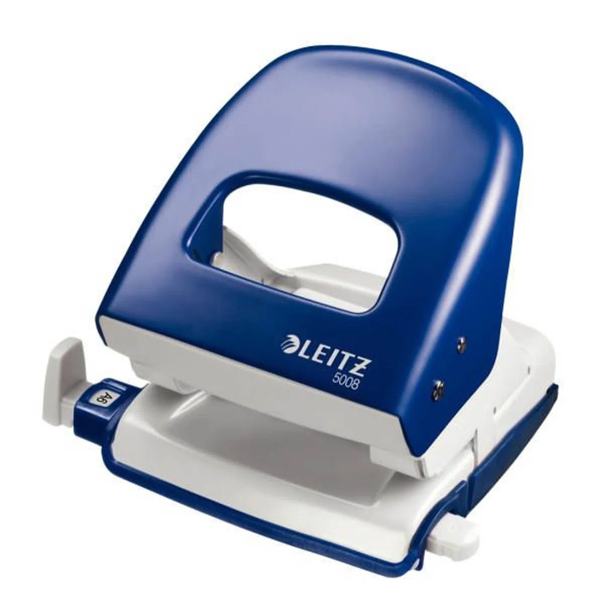 Leitz 5008 NeXXt Series Bürolocher, Metall, bis zu 30 Blatt/Kombi-Set mit Heftgerät + 1000 Klammern extra (blau)
