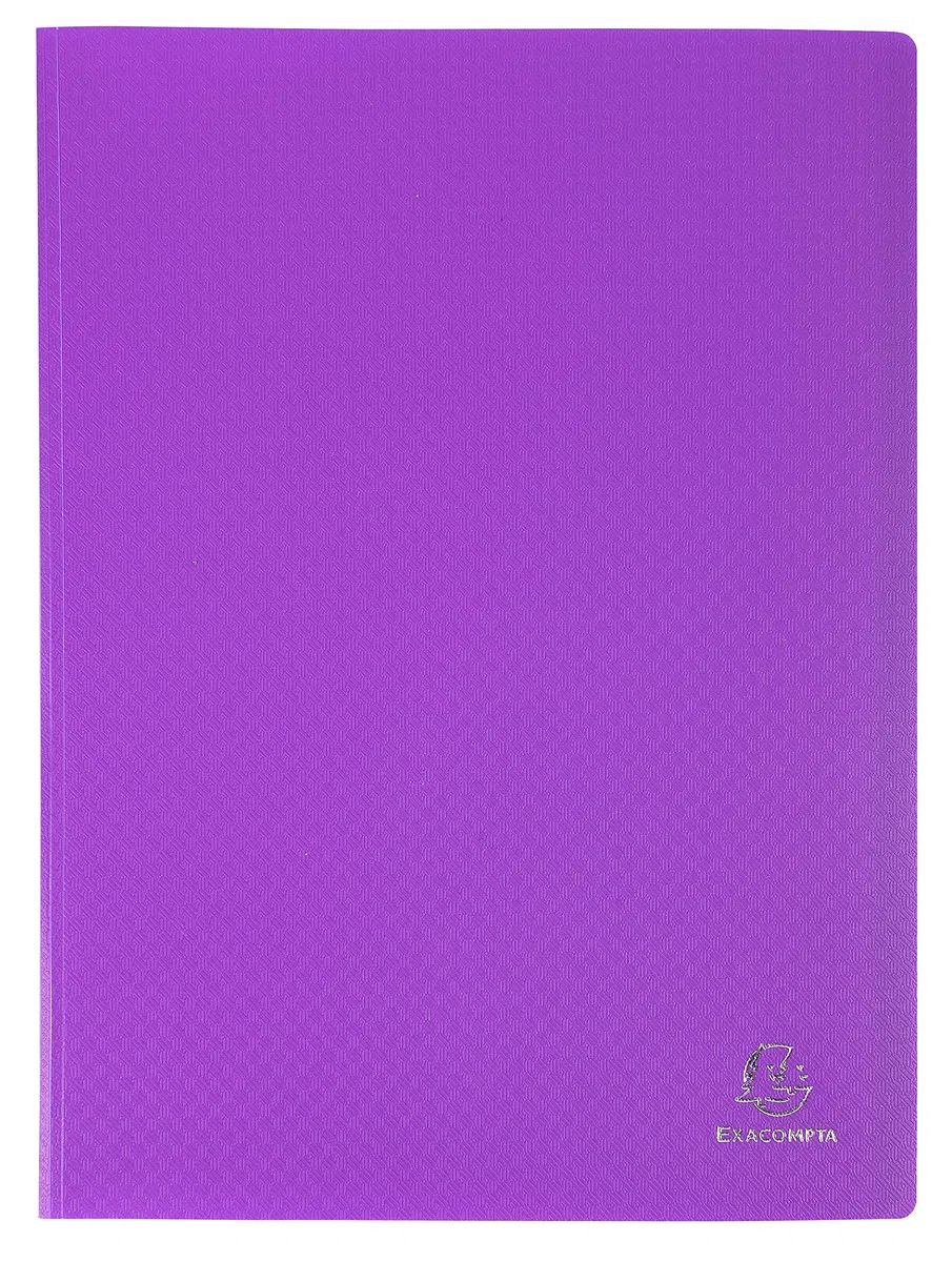 Exacompta 88826E 8er Pack Sichtmappe Opak aus blickdichtem Kunststoff für DIN A4 mit 80 Kristallhüllen perfekt für die Schule und das Büro Aktenhülle Prospekthülle 1 Stück violett