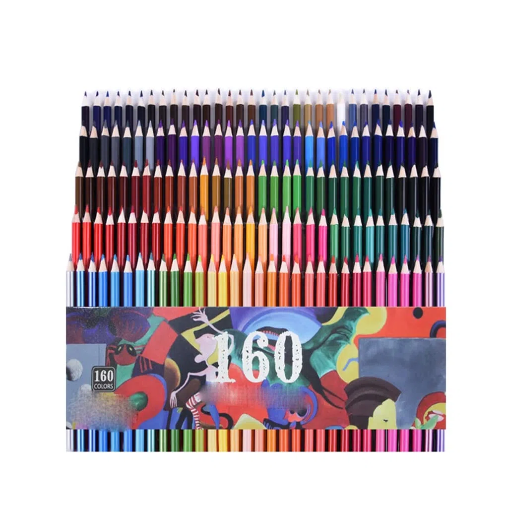 180 Farbstifte, Wasserfarben, öllösliche Farbstifte für Kunstunterricht (Farbe: A, Größe: 160 Farben) (A 180 Farben) (A 180 Farben) (A 180 Farben)
