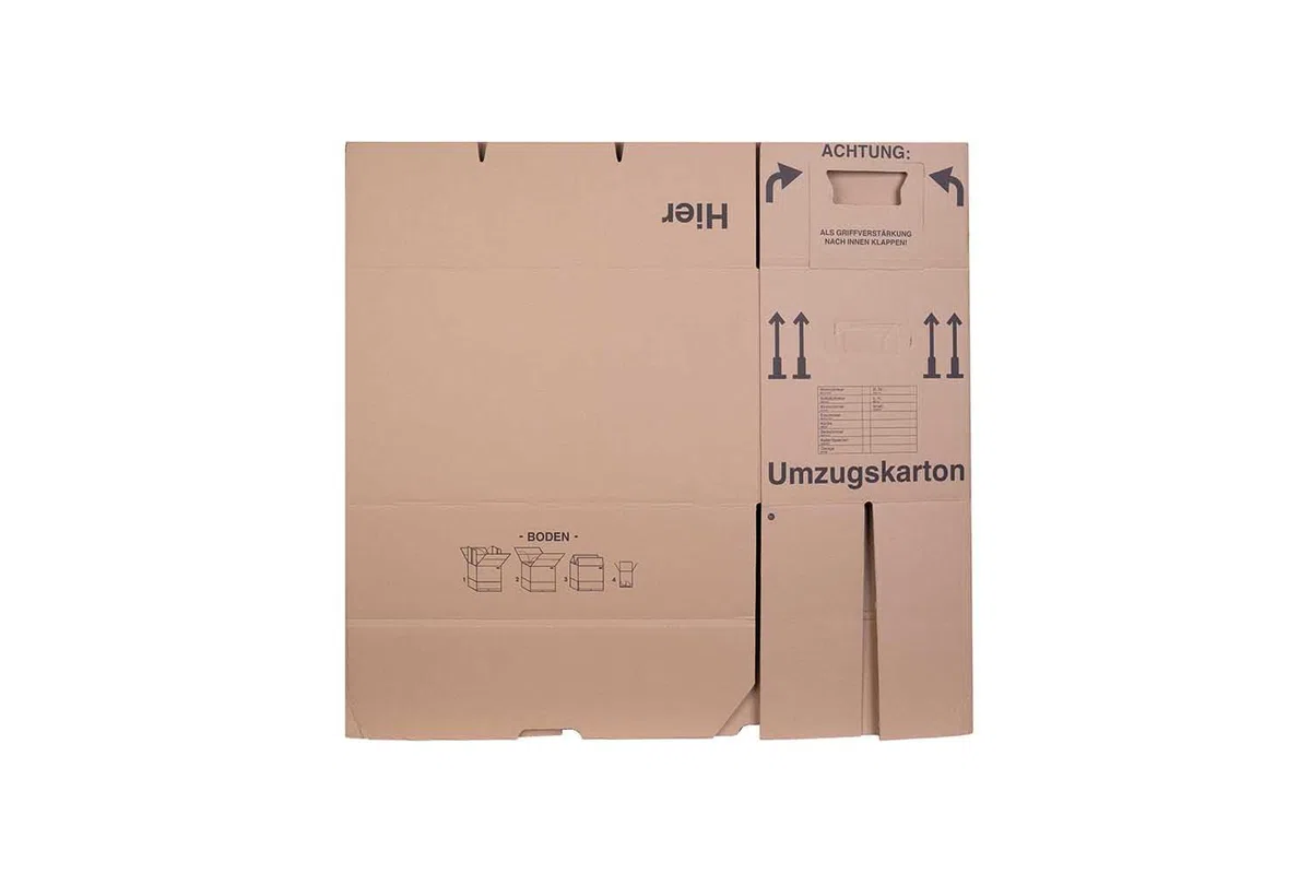 20 Stück Umzugskartons 600 x 328 x 340 mm extra stabil 2-wellig, verstärkte Griffe, belastbar bis 40 kg, Menge wählbar von 5 bis 240 Stück