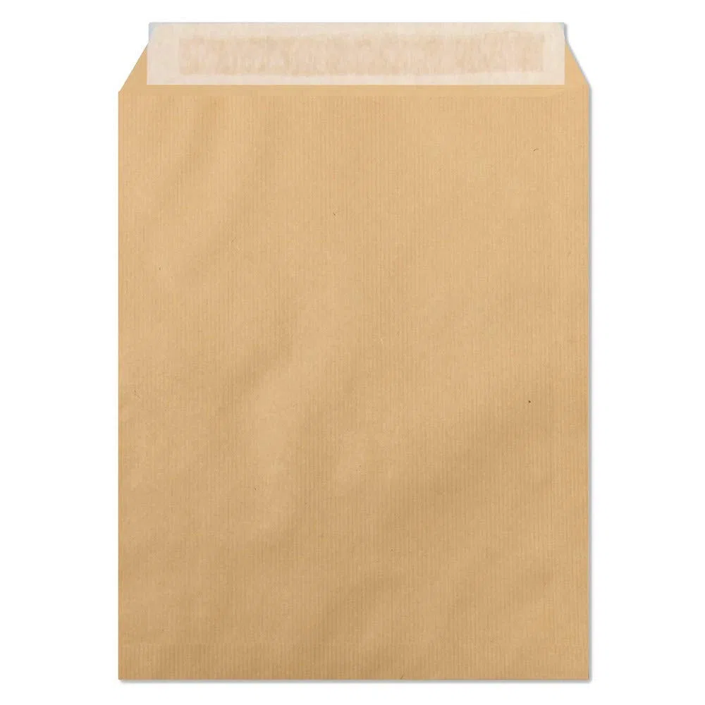 Clairefontaine 754C 250 Versandtaschen Rillen 26x33cm selbstklebend Braun