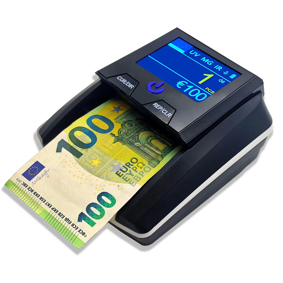 BEITZ BS-136T Falschgeldprüfer & Geldprüfer | UV MG IR Prüftechnik | Euro Banknotenprüfer mit Wertanzeige | Einzelscheinprüfer mobil & netzbetrieben | Profi Geldscheinprüfer für Kassen