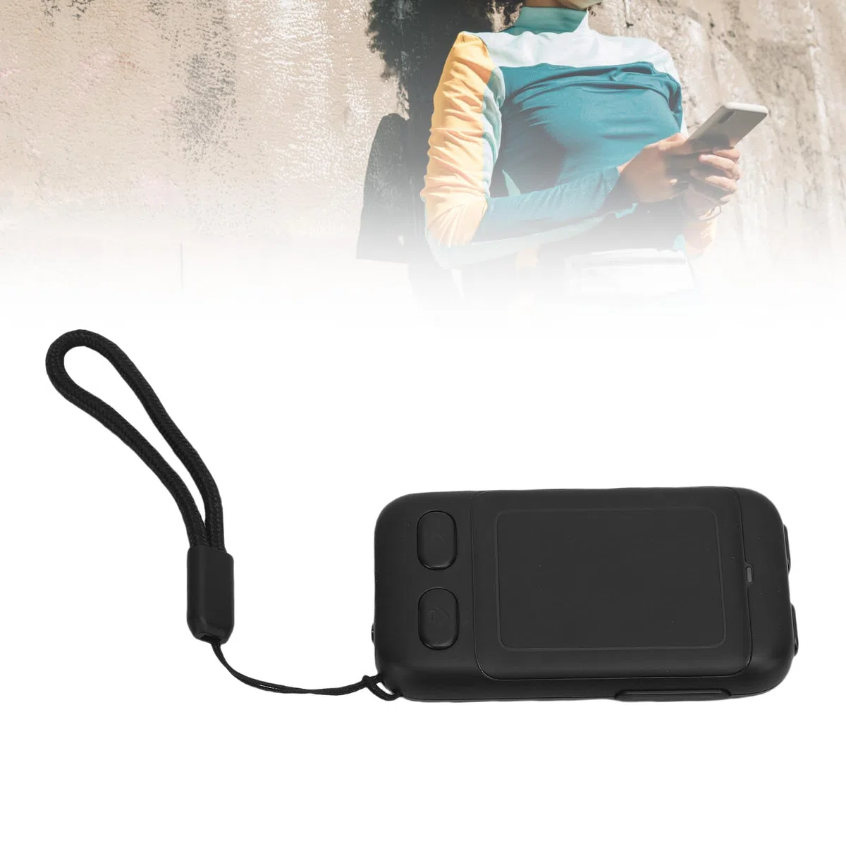 2 Key Bluetooth -Fernbedienung, Drahtlose Kamera -Verschluss und Page Turner mit 20 -tägiger für Android -Telefon -Tablet -Präsentation (Black)