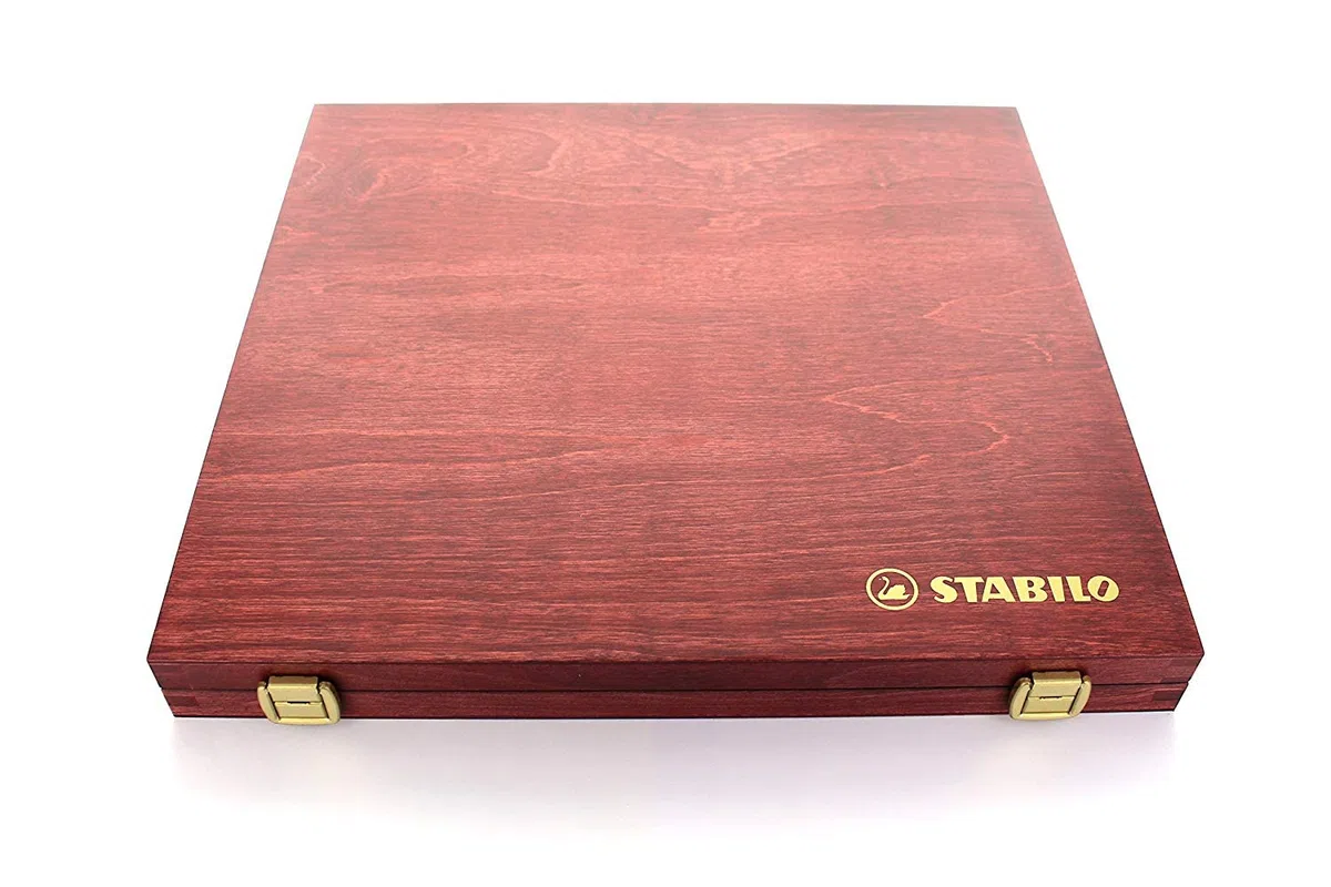 STABILO - Pastellkreidestift - CarbOthello - 60er Holzkoffer mit Spitzer und Radierer