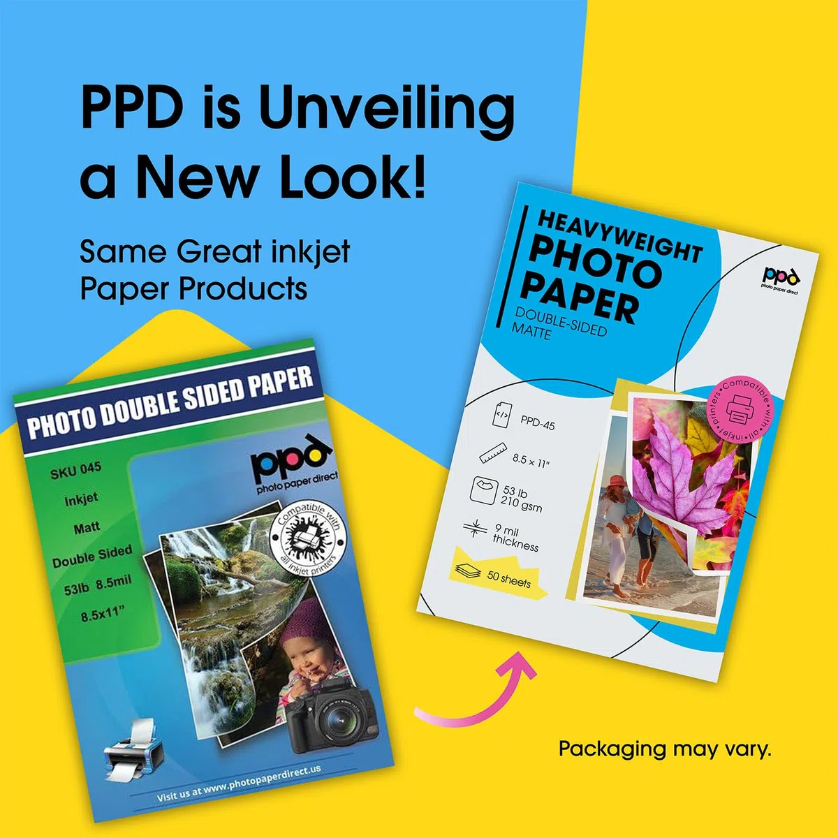 PPD Inkjet Schwergewicht, Papier matt doppelseitig,. 9 Mil 21,6 x 27,9 cm X 50 Blatt