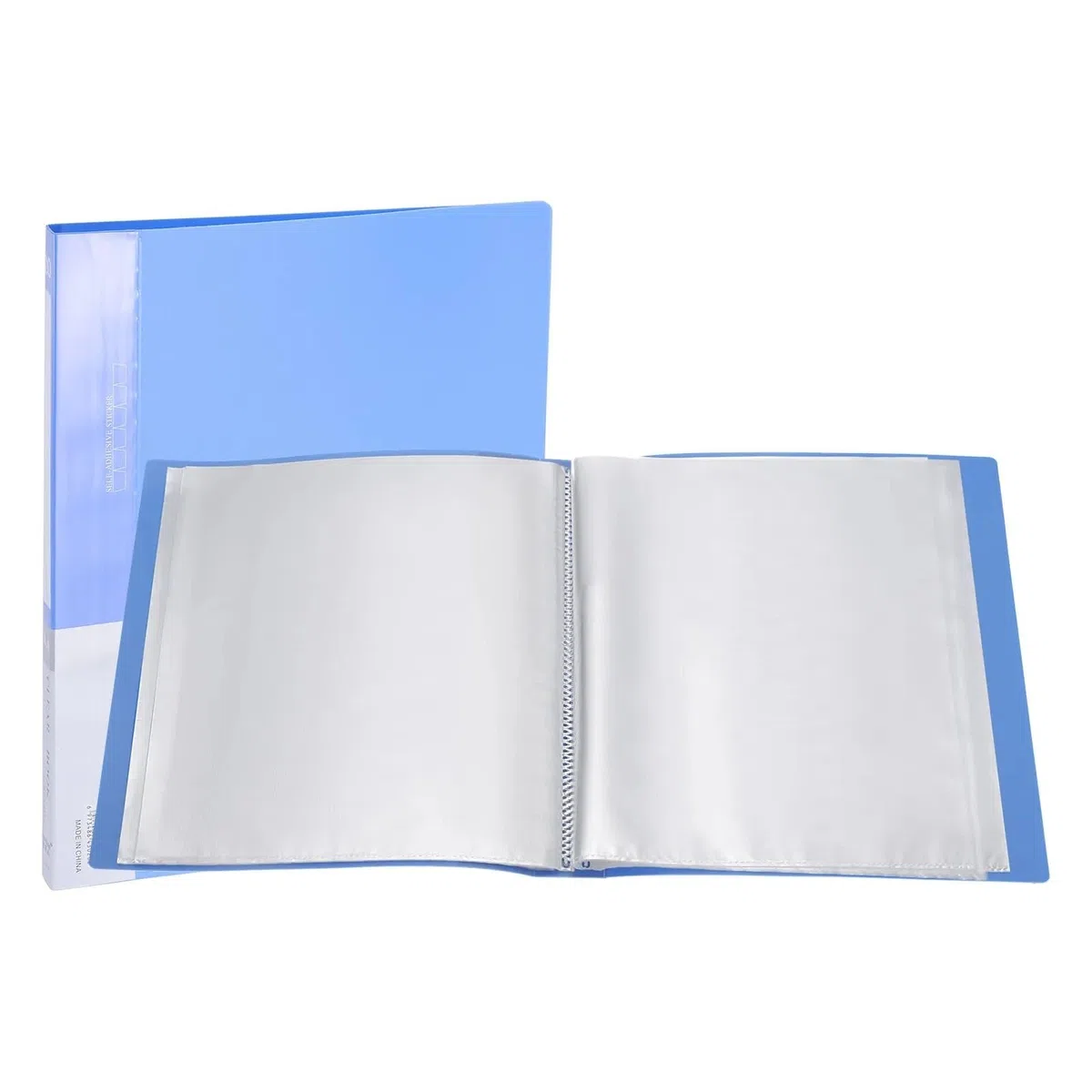 2PCS A4 Display Book File Folder Document Organizer Für Mappe/Portfolio | With Clear Plastic Sheet Protector Sleeves For Artwork(40 Pages Dark Blue)