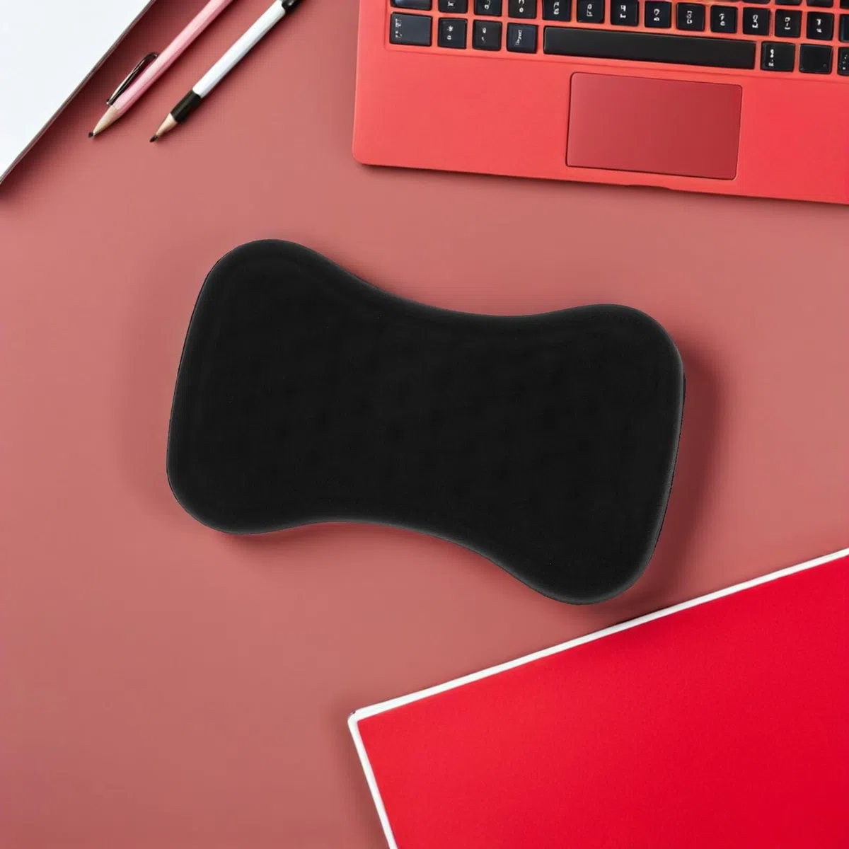 2 Stück Ergonomische Handgelenkauflagen aus Memory-schaum Komfortable Maus Tastaturstütze für Büro Gaming und Laptop Rutschfestes Vielseitiges Handgelenkkissen zur Schmerzlinderung