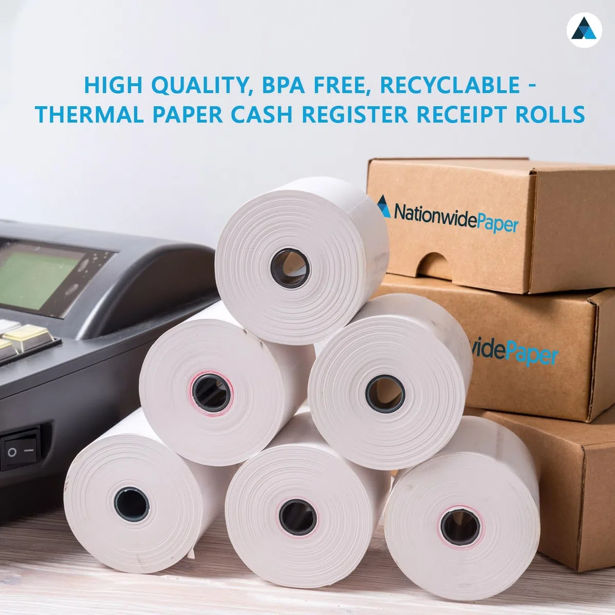 Premium Thermal Till Rolls 80x80mm, Card Payment Machine, Paper Receipt Rolls, (20 Rolls)