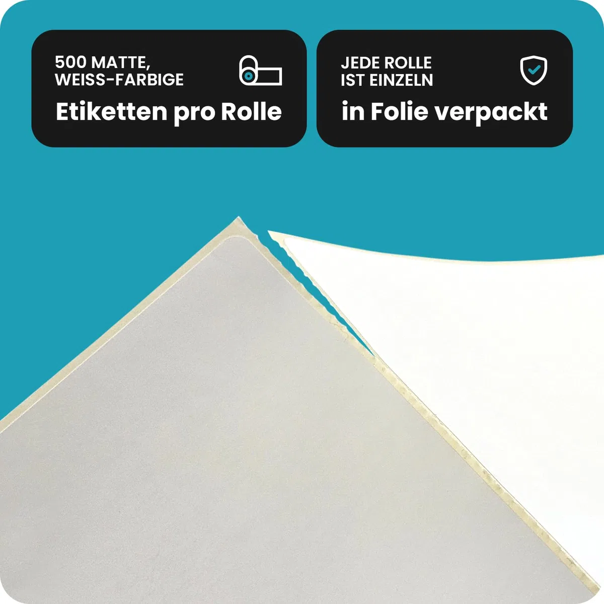 Netuno 10 Rollen Thermo-Etiketten 100 x 150 mm Kern 40 mm Etikettenrolle 5000 Stück selbstklebend ohne Vordruck Zebra kompatible Versandetiketten Thermodruck Haftetiketten perforiert ohne Farbband