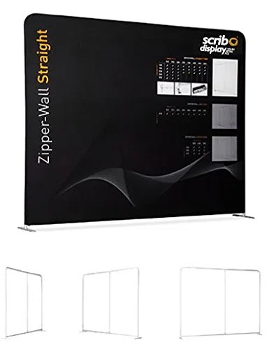 Gerade Ausstellungs-Display Individuell bedruckte Zipper Wände - die gängigsten mobilen Messestände versammeln in Minuten und einfach für Indoor Ausstellungen zu verwenden (150 X 100) - Custom Printed Zipper Walls Straight Exhibition Display - Most Popula
