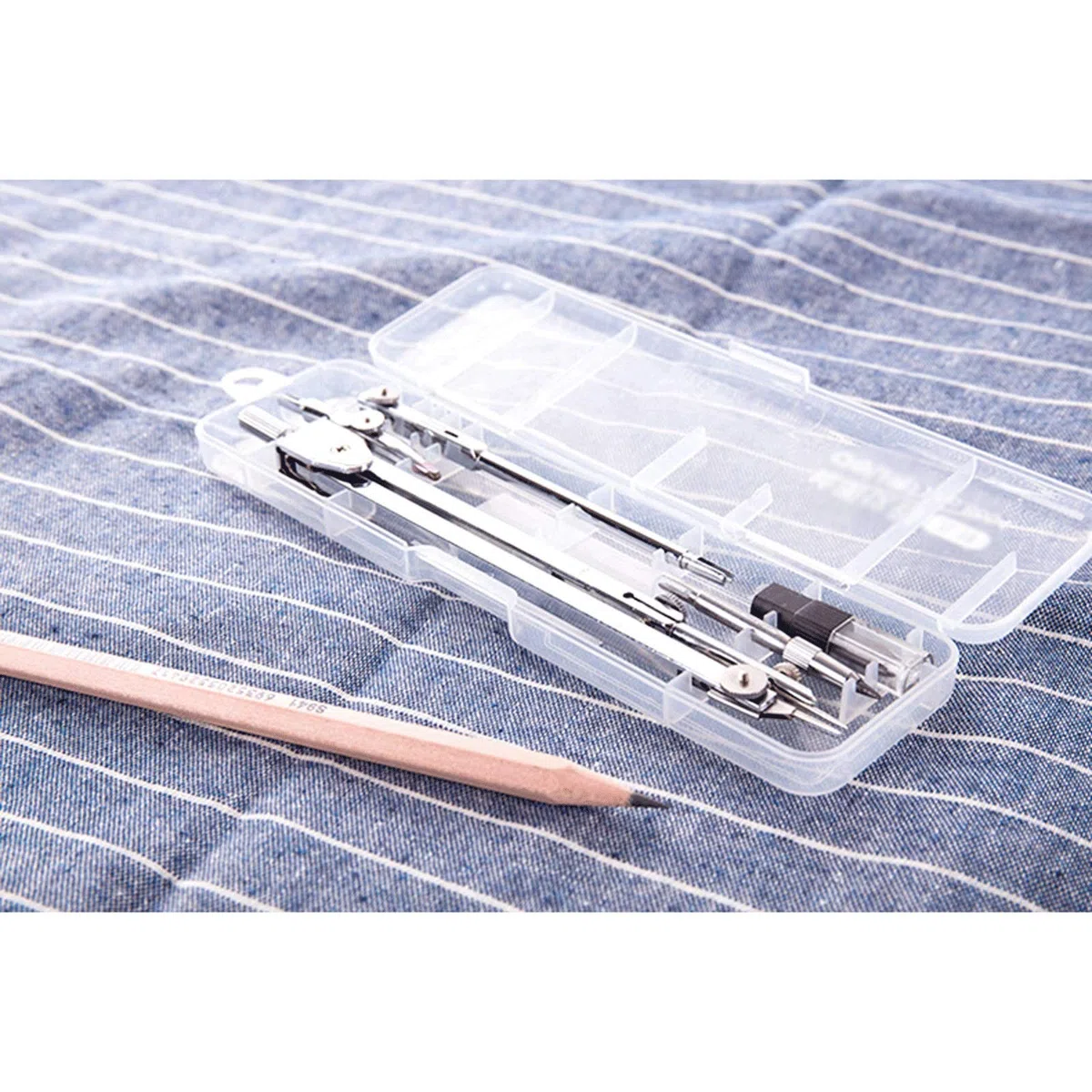 Mathematik Set Metallkompass-Set Professioneller Zeichnungs-Design-Kompass, 5-teiliger Edelstahl-Mathematikkompass, Schreibwaren-Vorrats-Prüfungs-Zeichnungs-Tool für Studenten Zirkelkasten