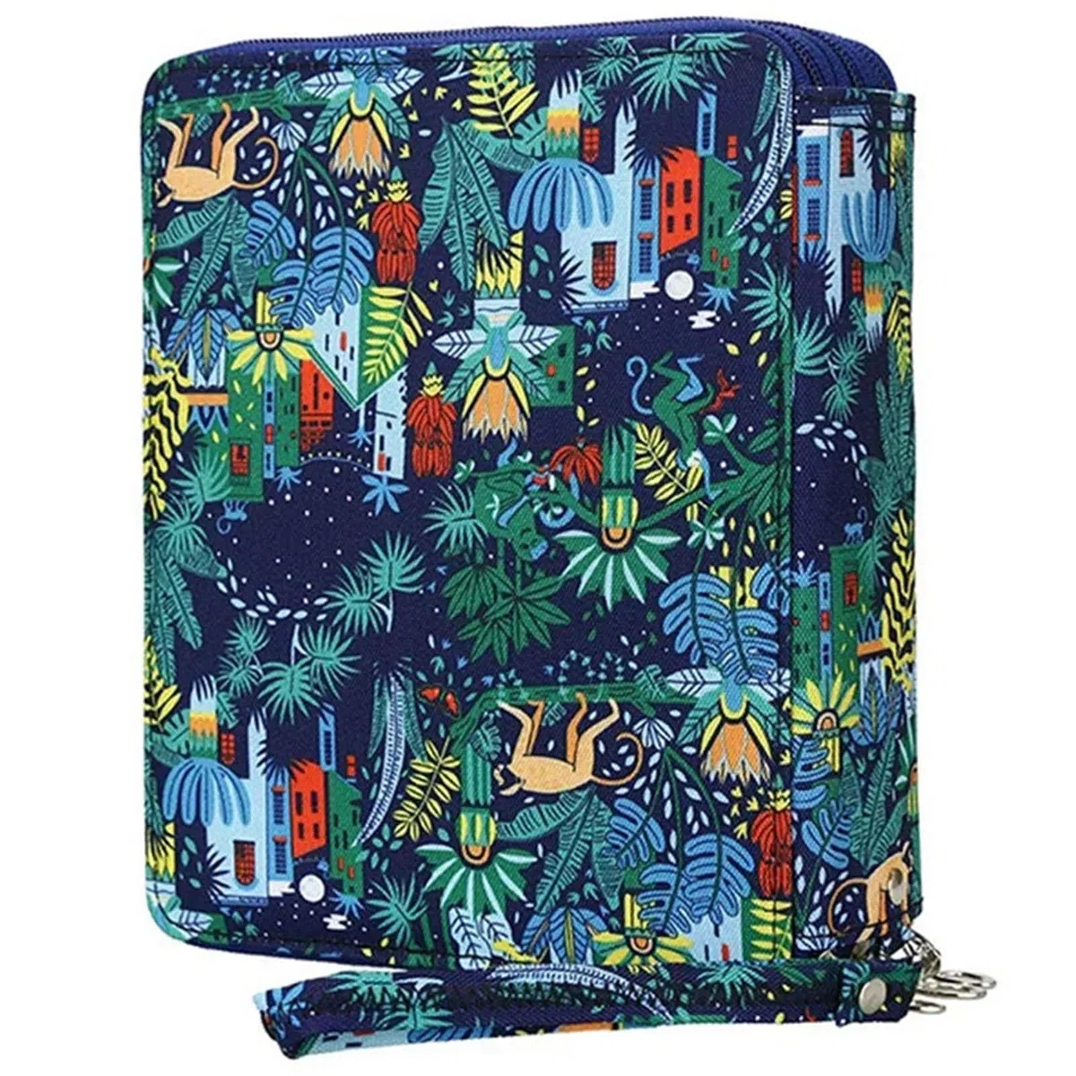 Federmäppchen Buntstiftetui mit 120 Fächern aus Oxford-Stoff | Mit Fächerhalter for Aquarellstifte(Blue green)