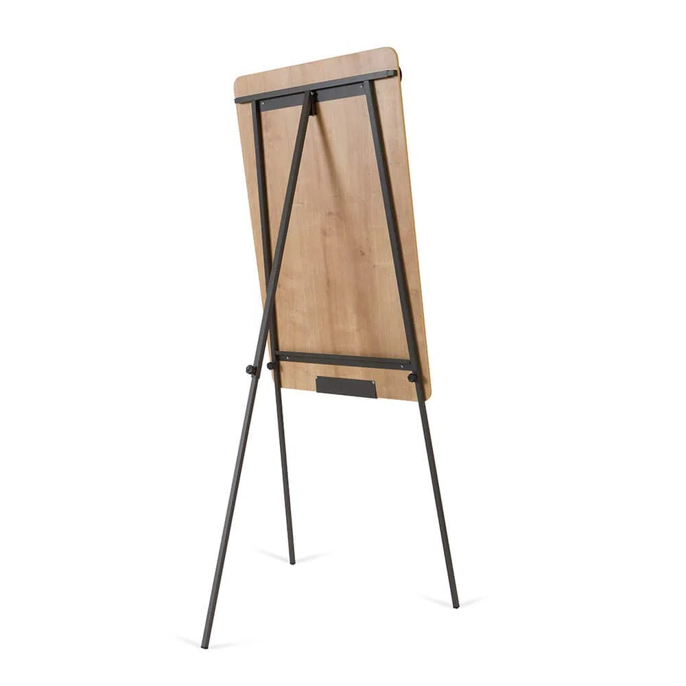Rocada | Flipchart NATURAL | HxB 1950 x 690 mm, Rahmen in Holzoptik, dreibeinig