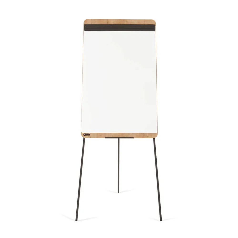 Rocada | Flipchart NATURAL | HxB 1950 x 690 mm, Rahmen in Holzoptik, dreibeinig
