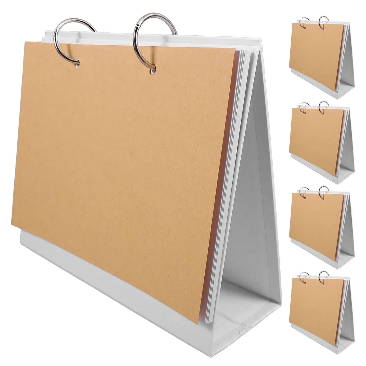 5er-sets Leerer Tischkalender Mit Losen Blättern Schreibtisch-flip-kalender Bürokalender Schreibtischkalender Wiederverwendbar