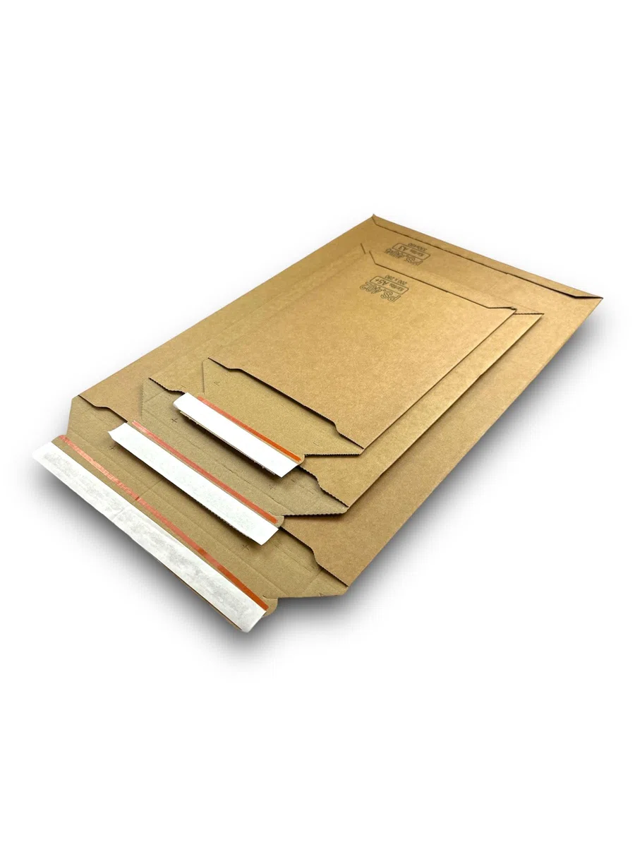 200 x Versandtaschen Wellpappe DIN A4-250 x 353 mm selbstklebend - Versandtaschen aus Karton für Elektronik Bücher Transport - Warensendung Versandverpackung (200)